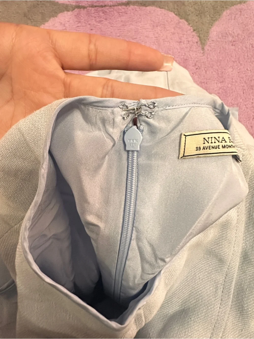 Nina Ricci Pale Blue Sleeveless Dress - Picture 7 of 7